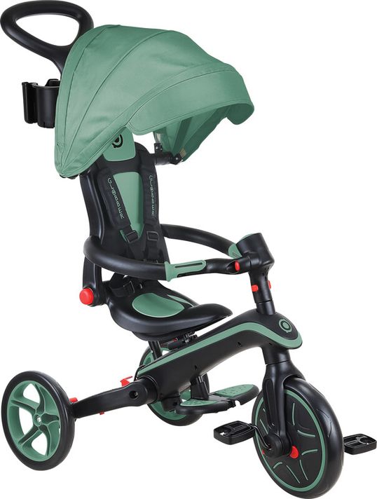 GLOBBER - Tricicleta pliabila pentru copii 4 in 1 - Olive