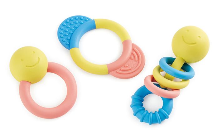 HAPE - ECO BABY - Set zornăitoare și inele gingivale