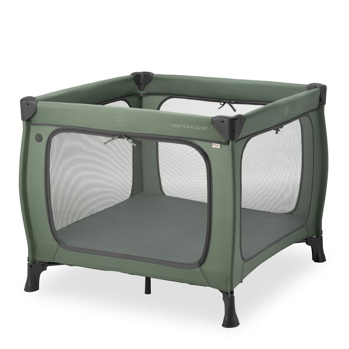 HAUCK - Pătuț de călătorie/pătuț de joacă Sleep N Play SQ Set Dark Green