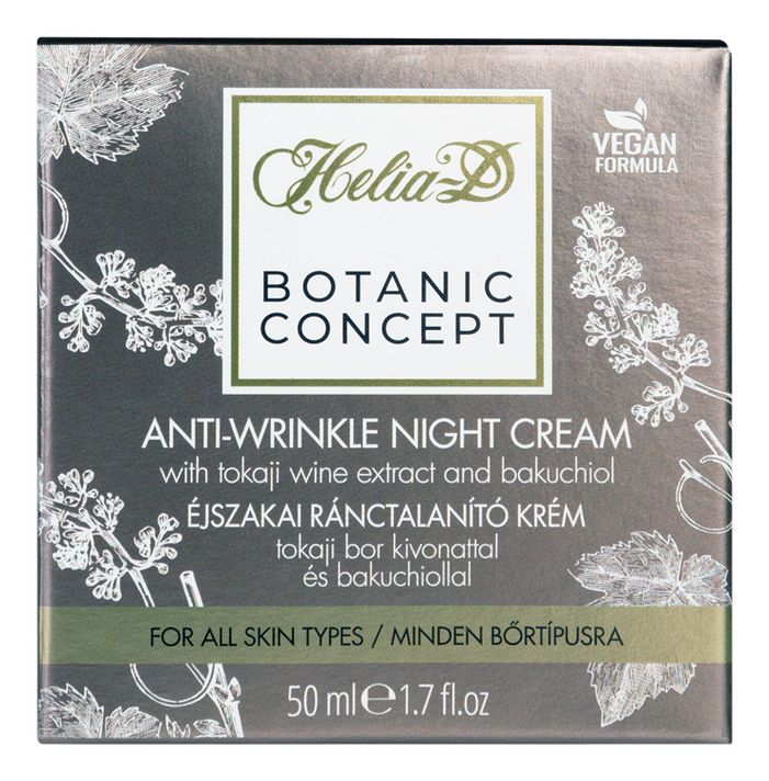 HELIA-D - Botanic Concept Cremă de noapte antirid cu extract de vin de Tokaj 50 ml