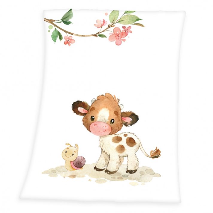 HERDING - Baby supersoft pătură 75/100cm MICUL VACA