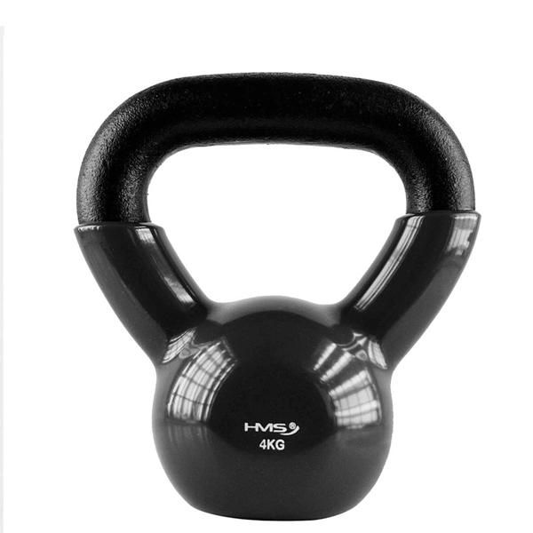 HMS - Kettlebell acoperit cu vinil KNV04 4 kg, negru