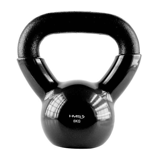 HMS - Kettlebell acoperit cu vinil KNV06 6 kg, negru