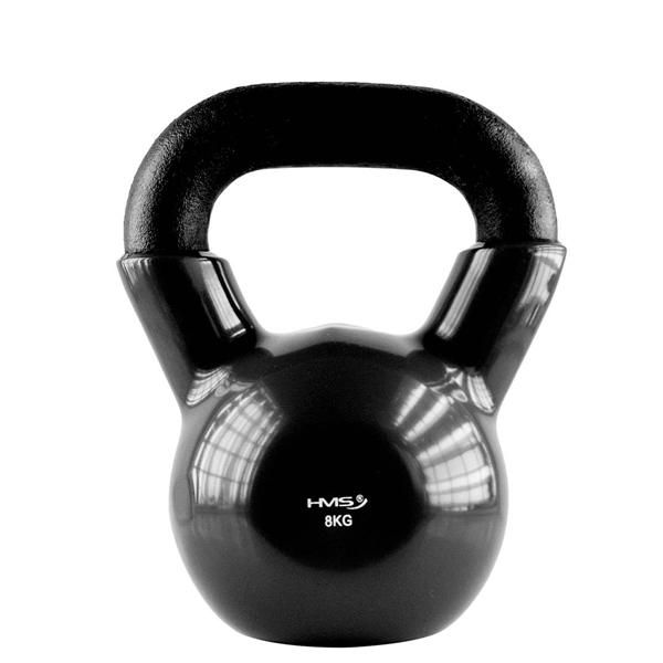 HMS - Kettlebell acoperit cu vinil KNV08 8 kg, negru