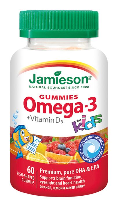 JAMIESON - Omega-3 Kids Gummies pastile de pectină masticabile pentru copii 60 pas.