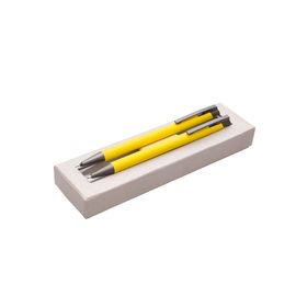 JUNIOR - Set cadou creion mecanic metalic + stilou cu bilă ARMI SOFT galben