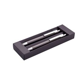JUNIOR - Set cadou creion mecanic metalic + stilou cu bilă, AMPIO,gri