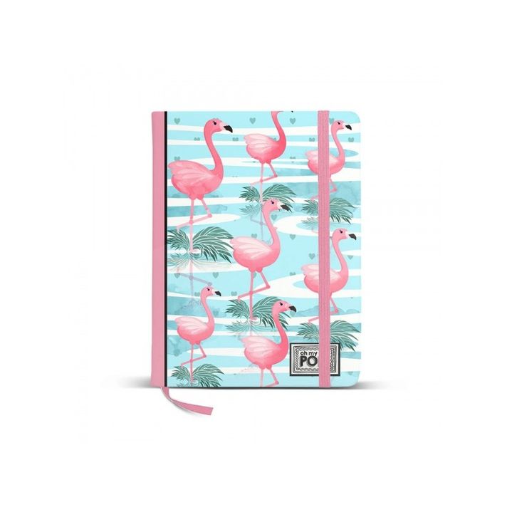 KARACTERMANIA - Carnet A5, OHMYPOP Flamingos, 140 file, simplu