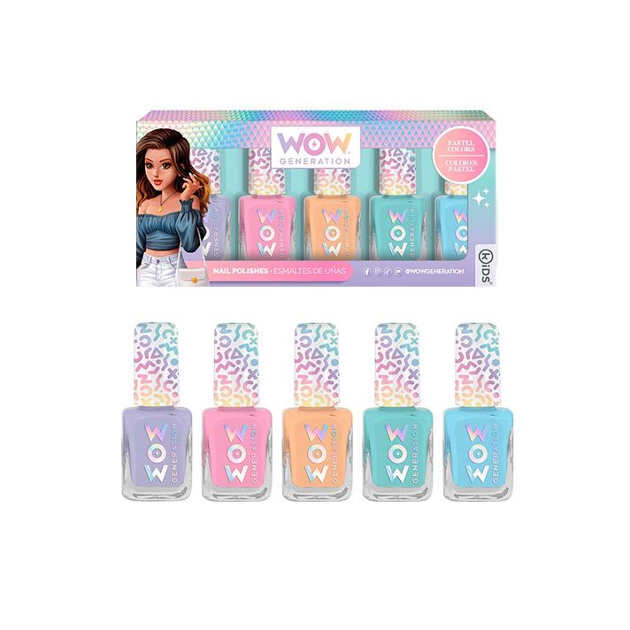 KIDS LICENSING - Set de cinci lacuri de unghii pastelate WOW, WOW00018