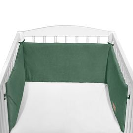 KLUPS - Manta de protecție pentru pătuț Velvet green 180x30 cm