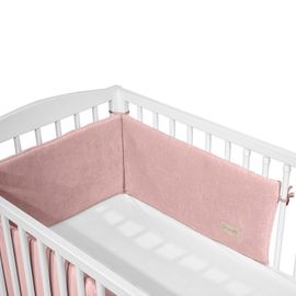 KLUPS - Manta de protecție pentru pătuț Velvet pink 180x30 cm