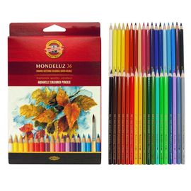 KOH-I-NOOR - Creioane colorate KOH-I-NOOR Mondeluz, acuarelă, set de 36 de bucăți