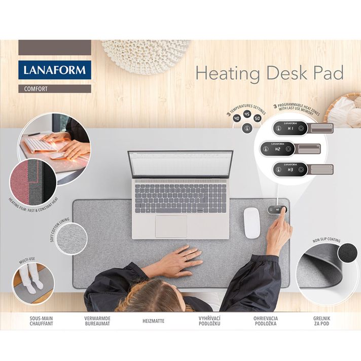 LANAFORM - Heating Desk Pad suport de încălzire pentru masă 80x33 cm