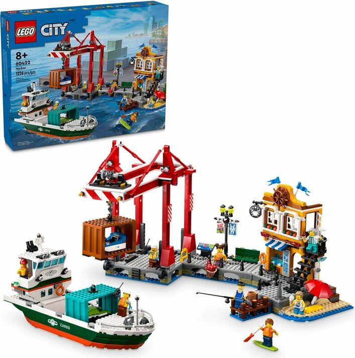 LEGO - City 60422 Portul cu vas de marfă