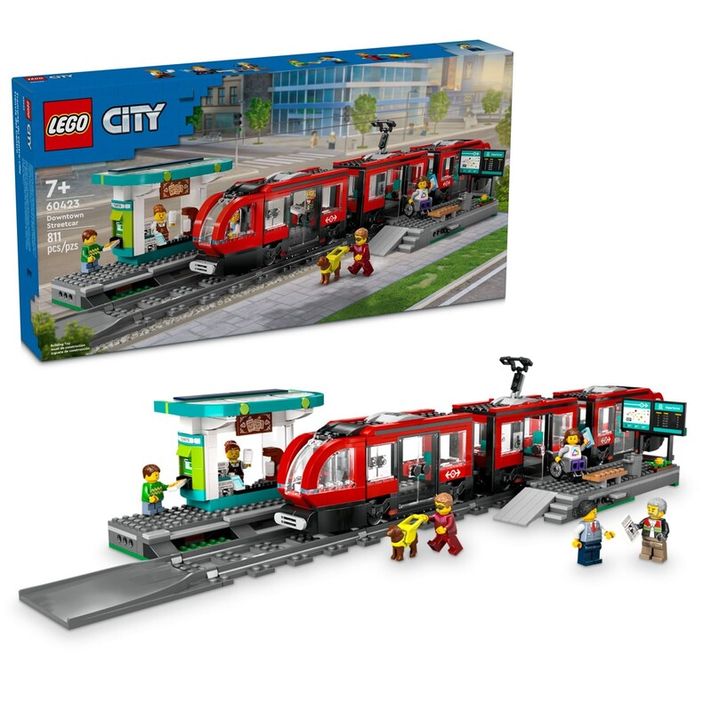 LEGO - City 60423 Tramvai și stație în centrul orașului