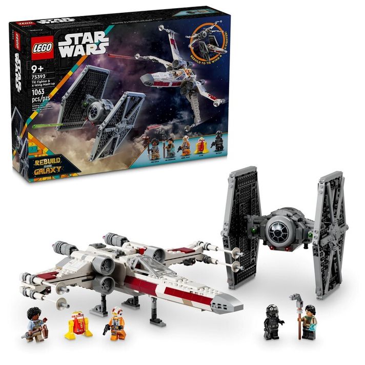 LEGO - Star Wars 75393 Nava TIE & X-wing – set de construcție combinat