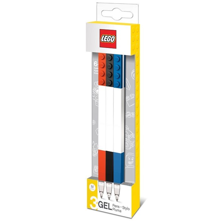 LEGO STATIONERY - Pixuri cu gel, amestec de culori - 3 buc