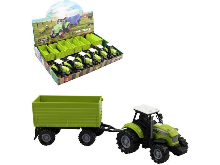 MADE - Tractor cu siding, cu lumină și sunet, cu roți libere, 23,5 x 6 x 6 cm