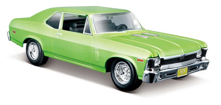 MAISTO - 1970 Chevrolet Nova SS, metal verde deschis, 1:24