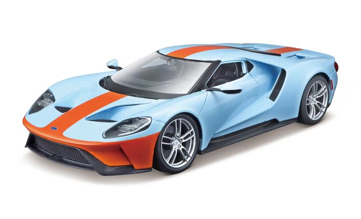 MAISTO - 2017 Ford GT, albastru-portocaliu, 1:18