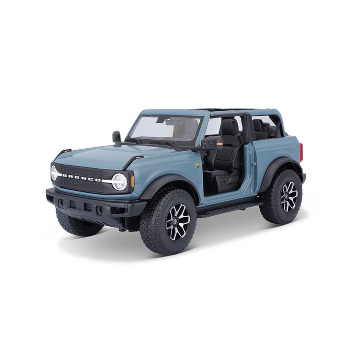 MAISTO - 2021 Ford Bronco Badlands (fără ușă), albastru, 1:18