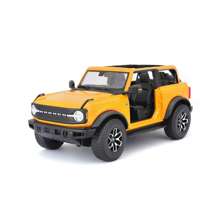 MAISTO - 2021 Ford Bronco Badlands (fără ușă), portocaliu, 1:18