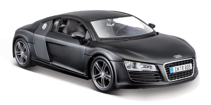 MAISTO - Audi R8, negru mat, 1:24