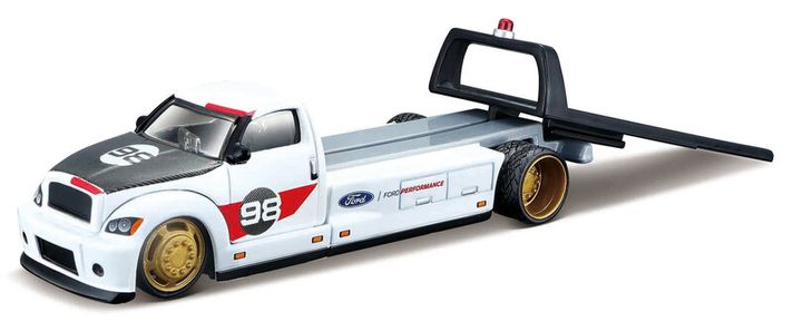 MAISTO - Flatbed - 2021 Ford GT Heritage Edition, alb, 1:64