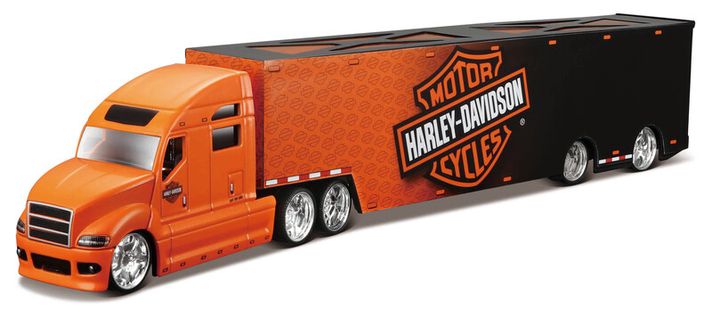 MAISTO - Harley-Davidson Haulers, negru-portocaliu, 1:64