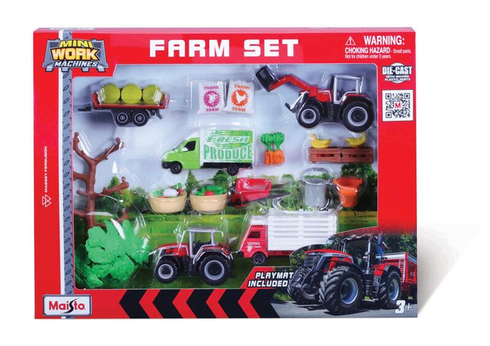 MAISTO - MEGA Set de fermă, Massey Ferguson