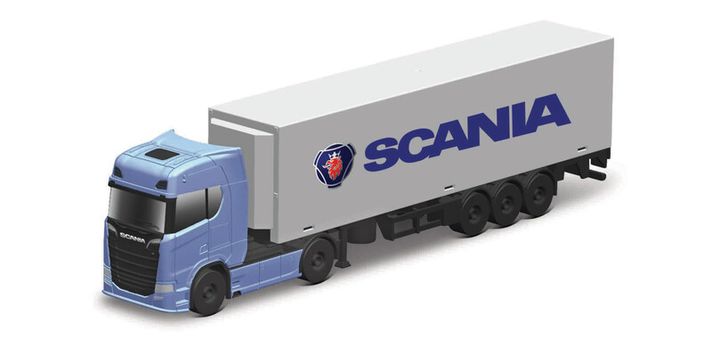 MAISTO - Mini masini de lucru, remorca container Scania 770S