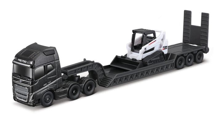 MAISTO - Mini mașini de lucru - Volvo FH16, Bobcat T590