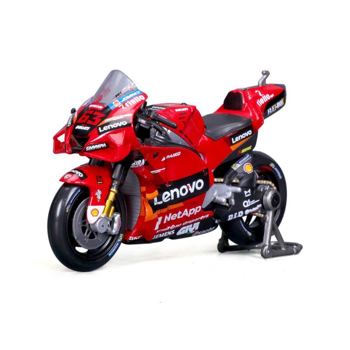 MAISTO - Motocicletă, Ducati Lenovo team 2022 (#63 Francesco Bagnaia), 1:18