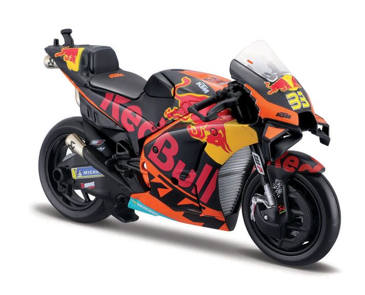 MAISTO – Motocicletă, Red Bull KTM Factory Racing 2021, (#33 BRAD BINDER), 1:18