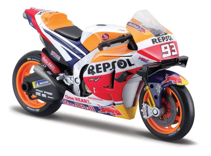 MAISTO – Motocicletă, Repsol Honda Team 2021, (#93 MARC MARQUEZ), 1:18