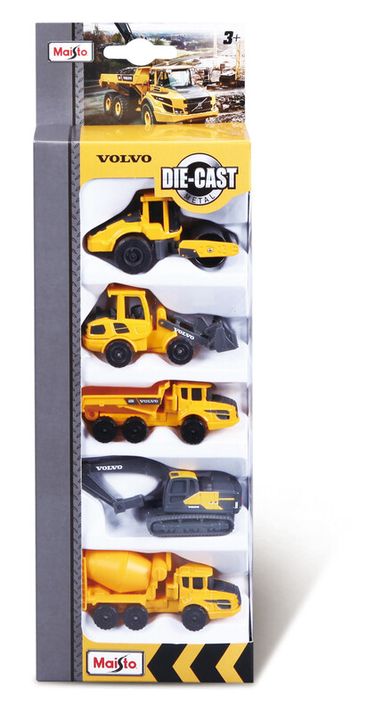 MAISTO - Set de mașini - mașini de lucru Volvo, 5 buc