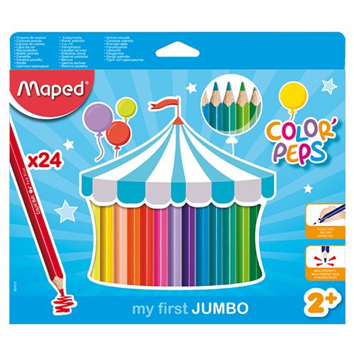 MAPED - Creioane colorate trojbo JUMBO Color' Peps 24buc