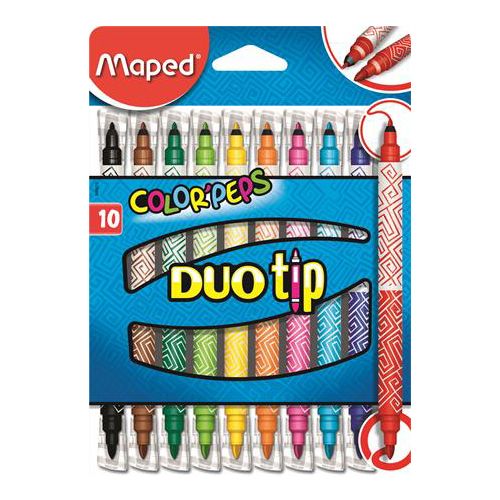 MAPED - Markere "COLOR`PEPS DUO TIP", 10 buc