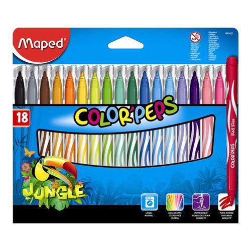 MAPED - Markere "COLOR`PEPS JUNGLE", 18 buc