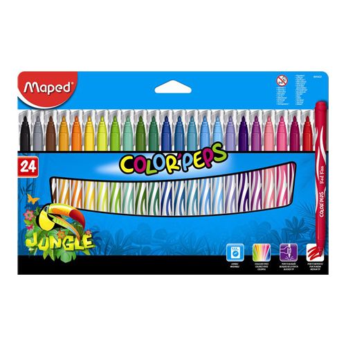 MAPED - Markere "COLOR`PEPS JUNGLE", 24 buc