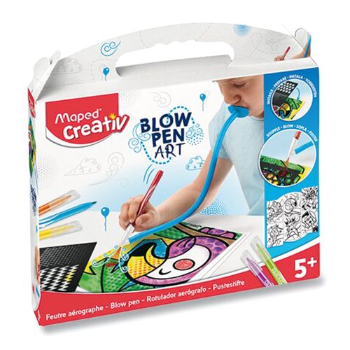 MAPED - Set creativ CREATIV Blowpen Pop Art, set 6 buc.