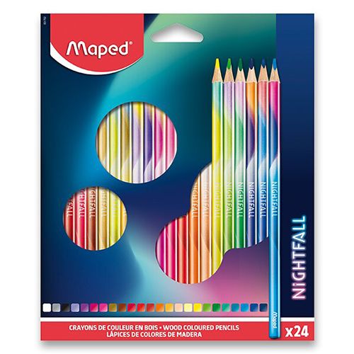 MAPED - Creioane colorate triunghiulare COLOR`PEPS NIGHTFALL, 24 buc