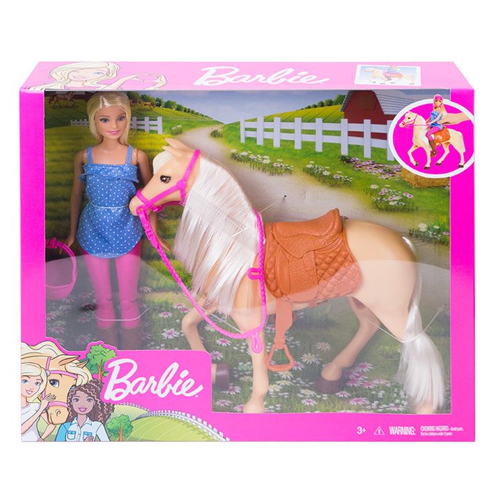 MATTEL - PapusaBarbie cu cal FXH13