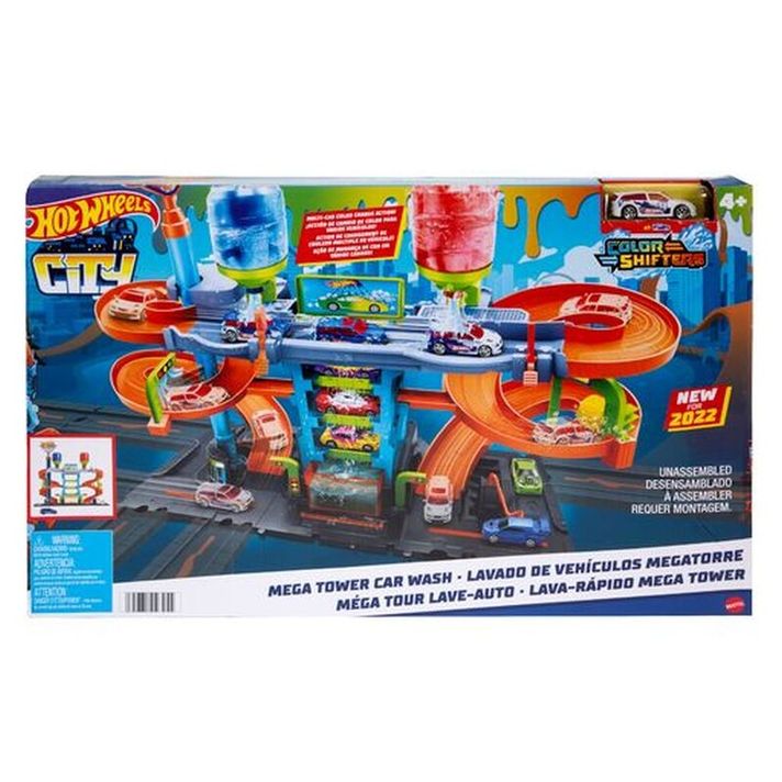 MATTEL - Spalatoria autoHot Wheels City schimbatoare de culoare cu spirala