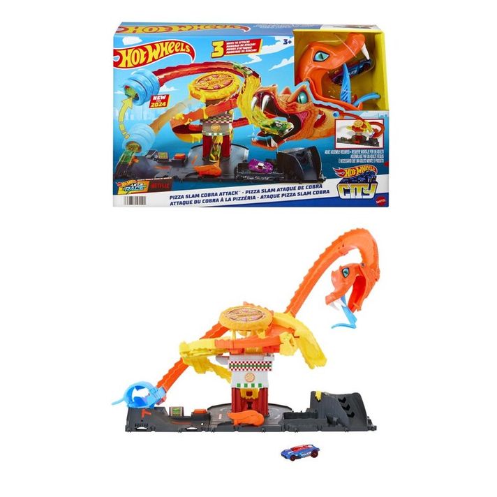 MATTEL - Hot Wheels City Cobra înfometată atacă o pizzerie