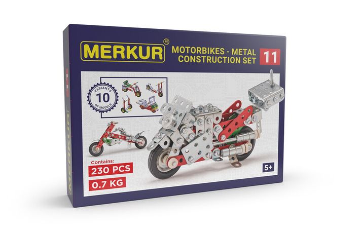 MERKUR - 011 Motocicleta, 230 piese, 10 modele