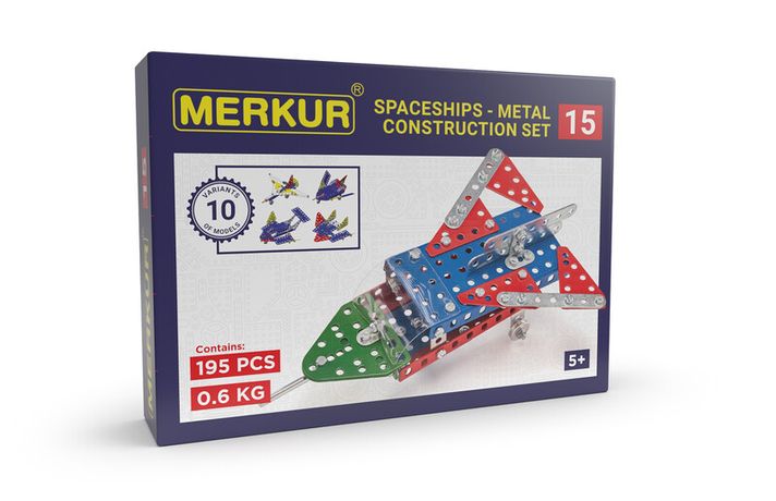 MERKUR - Naveta spatiala 015, 195 piese, 10 modele