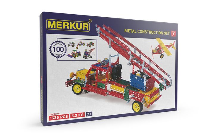 MERKUR - 7 Set de constructii, 1335 piese, 100 modele