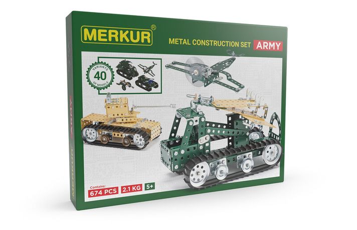 MERKUR - Set Army, 674 piese, 40 modele