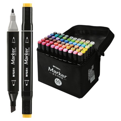 M&G - Markere Marker Markers double-sided, set de 60 în pungă